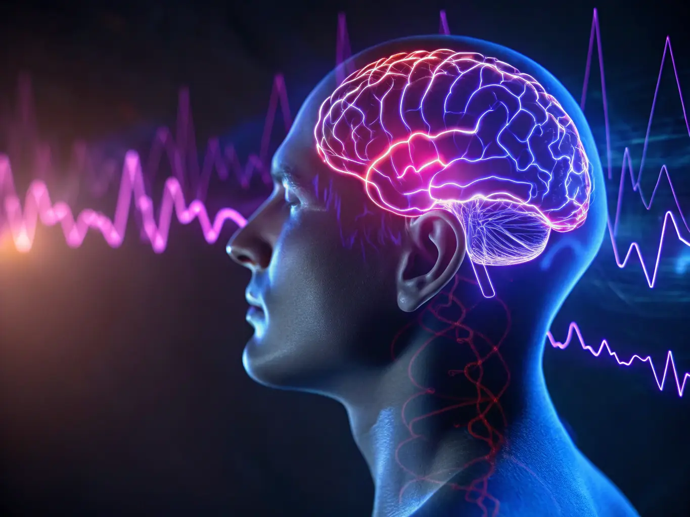 A digital illustration depicting the third step of NeuroForge's process: 'Subconscious Activation'. The image shows a consumer's brain lighting up with brand recognition, symbolizing the activation of subconscious brand associations.