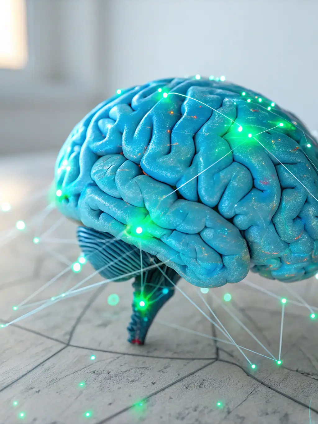 A close-up shot of a human brain with digital circuits overlaid, representing the fusion of neuroscience and technology in NeuroForge's approach.